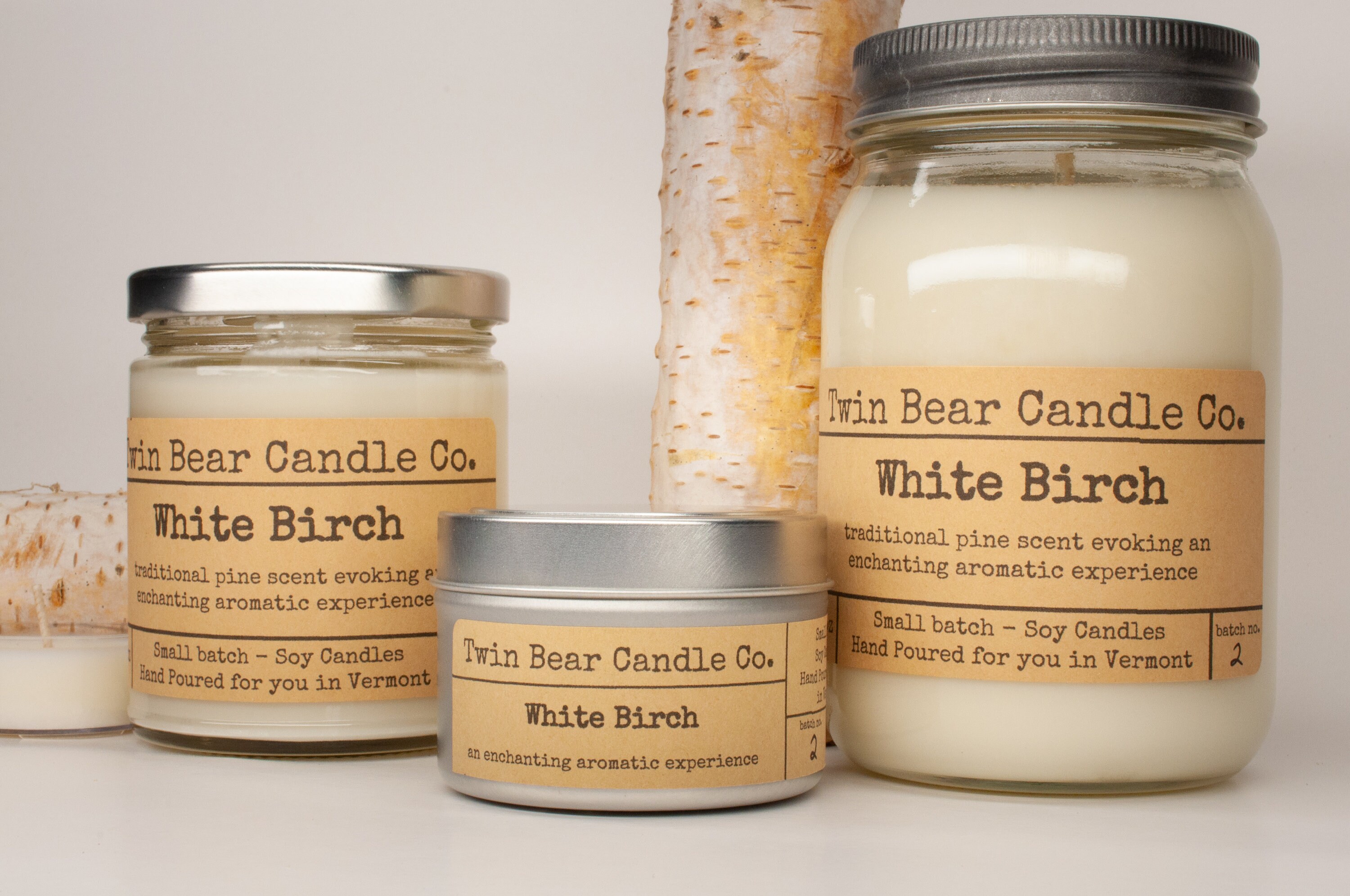 White Birch Scented Soy Candle / 16 oz / 10 oz Etsy