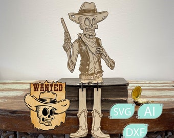 The Wild West just got a whole lot spookier Wild West: Cowboy Laser Cut File. Xtool D1 Pro Laser Cut File. Lightburn