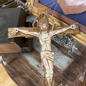 File di taglio laser di Gesù - Gesù sulla croce - Glowforge - Crocifisso svg - Cristo Redentor SVG - Xtool laser D1 pro