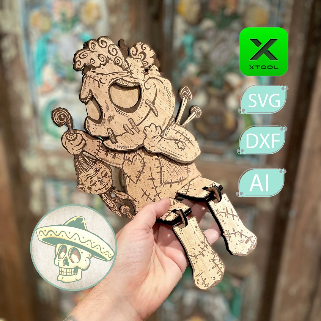 Ready-to-cut Sweet Voodoo Doll Template - Easy Assembly - Instant ...