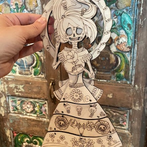 Zuckerschädel Laser cut Dateien. „La Catarina“. Mariachi Dios de los. muertos Mädchen. Xtool Dateien. lightburn Dateien. Laser cut Dateien Totenkopf,