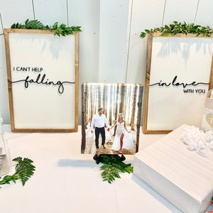 Can&#39;t Help Falling in Love Signs- Set of 2