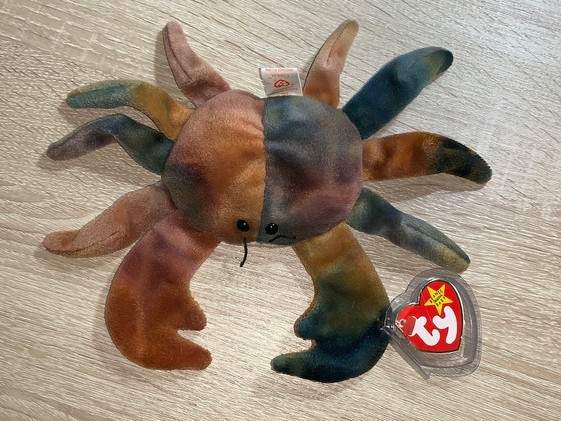 TY BEANIE BABY Claude the Crab With Poem One of Top 10 Most Valuable