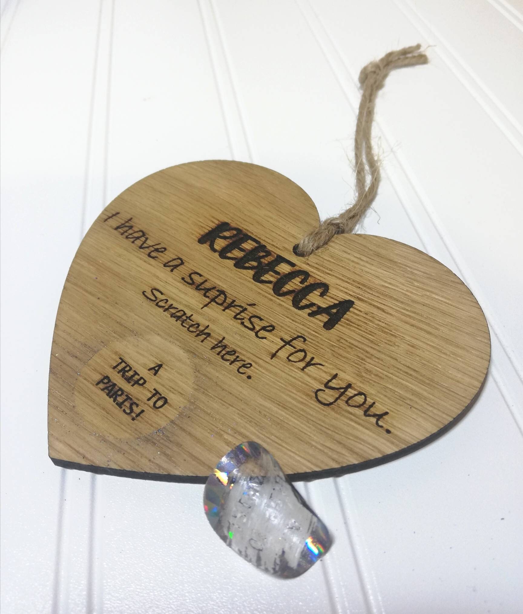 Gift scratch card surprise present personalised Etsy