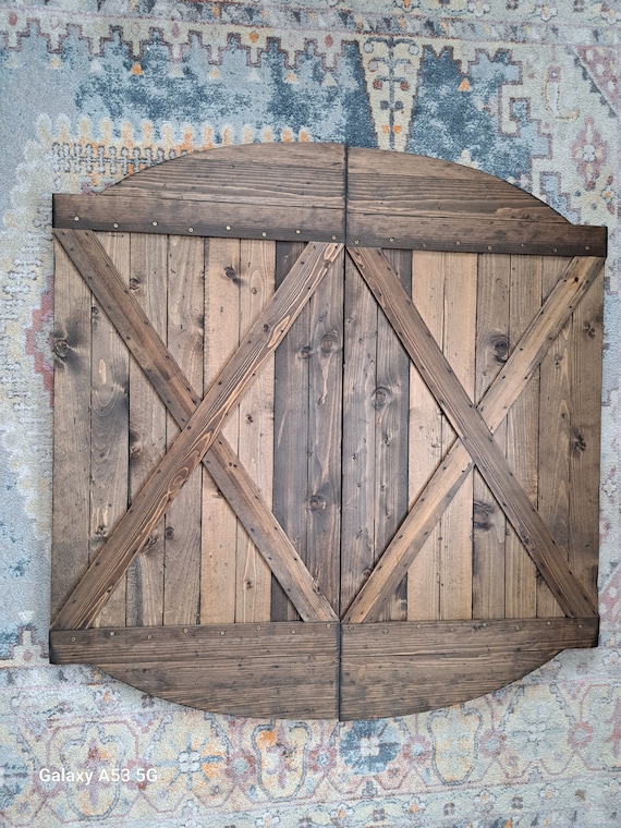 Rustic re-claimed barn wood saloon doors.  Rustic doors, Rustic bathrooms,  Rustic house