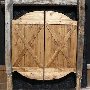 Distressed Double Rustic Western Barn Swinging Saloon Cafe Doors Bar Pub Decor Cottagecore