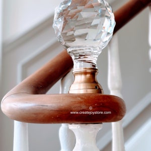 Boules D&#39;escalier - Diamond cut - design.  Decorative ornament for newel post / coffee table show piece