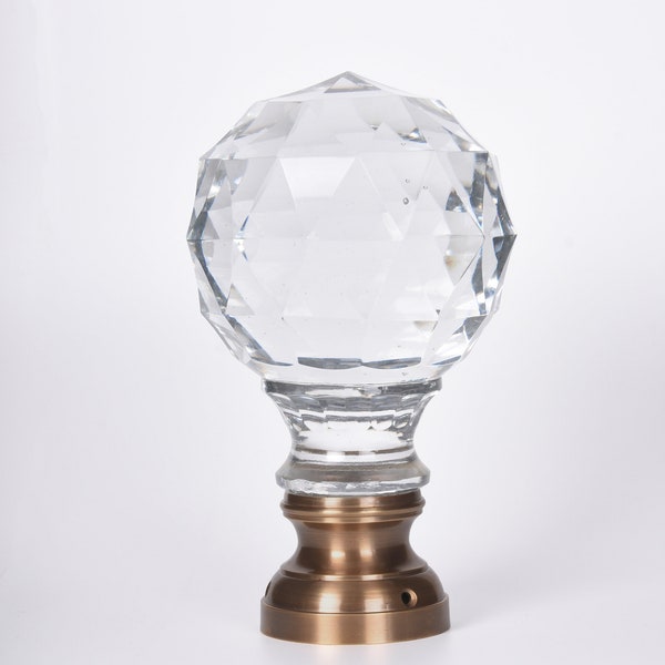 Boules D'escalier - Diamond cut - design.  Decorative ornament for newel post / coffee table show piece