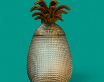 Exquisite Decorative Pineapple-Shaped Large Glass Jar with Removable Lid