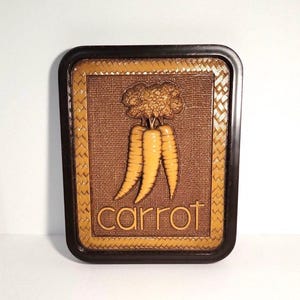 Vintage Decor Vegetable Wall Hanging Vegetable Carrot/Wall Hanging/Carrot/3D/Home Decor/Kitchen Decor/Syroco