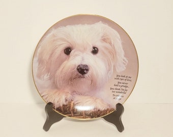 Cherished Springer Spaniels EYES OF LOVE Plate Never Hold A Grudge Danbury Mint 