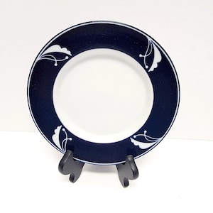 Dansk Indigo Bread Salad Plate Made In Japan Dansk Flora Line Blue & White Porcelain Bread Plate Salad Plate Dinnerware Japanese