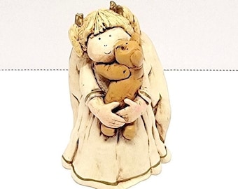 Figurine Ours Vintage Résine Marron - Thème Pêche Avec Poisson Et Panier - Déco Cabane