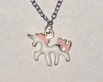 Unicorn Necklace/Unicorn/Necklace/Pink/White/Kids Necklace/Pink Unicorn/White Unicorn/Unicorn Charm Necklace/Unicorn Charm