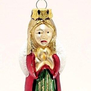 Vintage Mercury Glass Angel Christmas Ornament Red Green Gold White ...