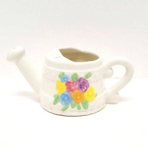 Mini Floral Watering Can Planter/Flowers/Colorful Flowers/Mini Planter/Home Decor/Mini Watering Can/Ceramic Planter/Ceramic Watering Can