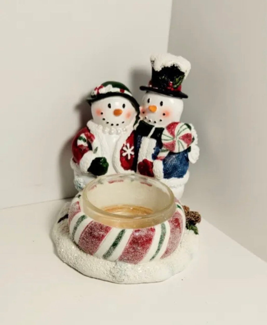 Yankee Candle Snowman Candle Holder/yankee Candle/candle Holder