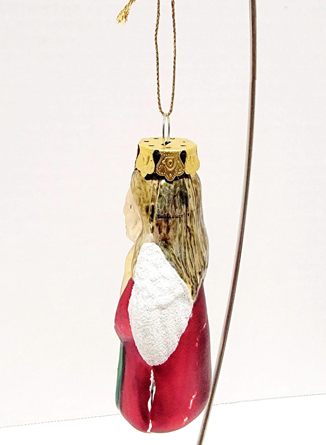Vintage Mercury Glass Angel Christmas Ornament Red Green Gold White ...