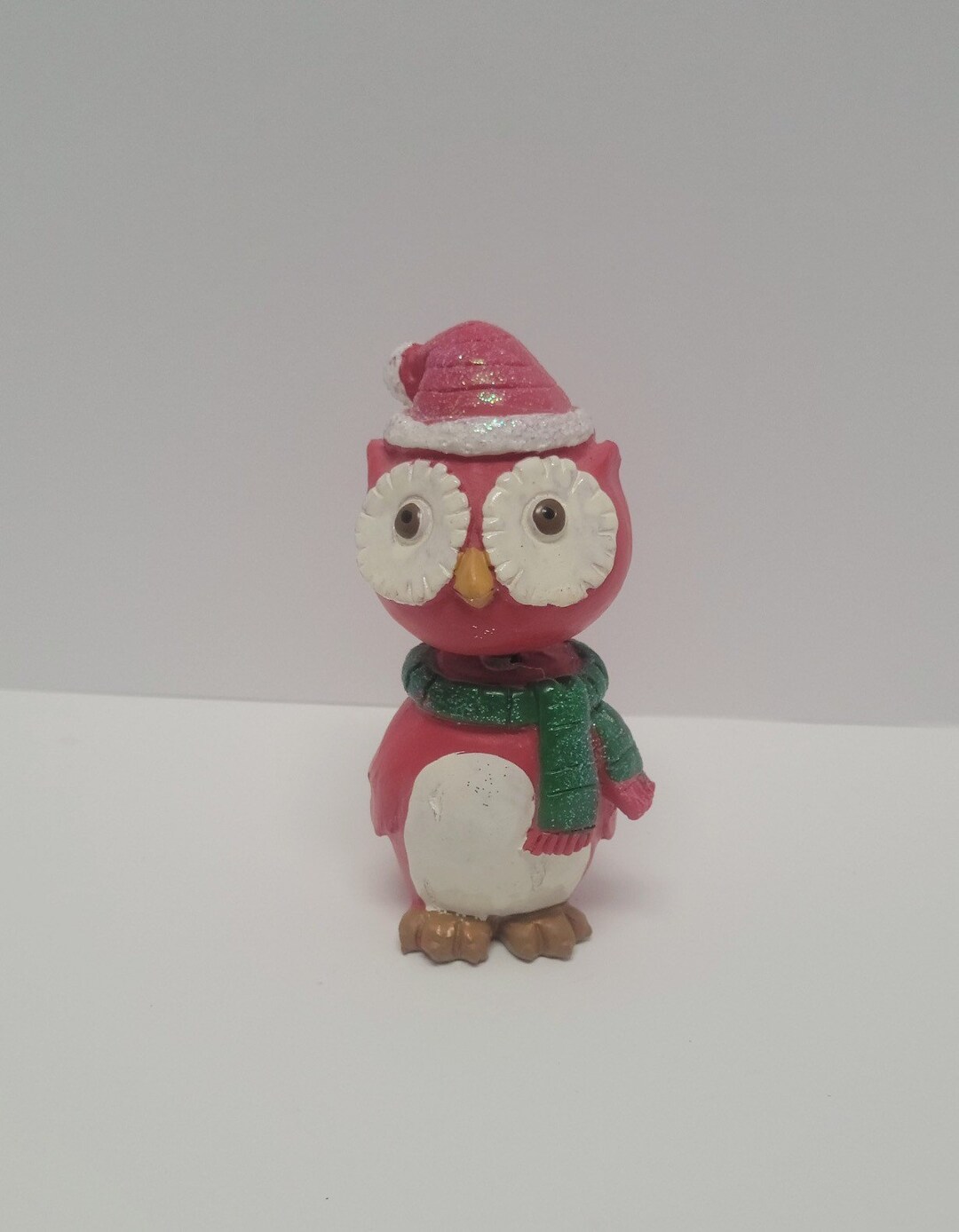 Bobble Head Nodder Christmas Owl/red/holiday Owl/christmas Owl/bobble