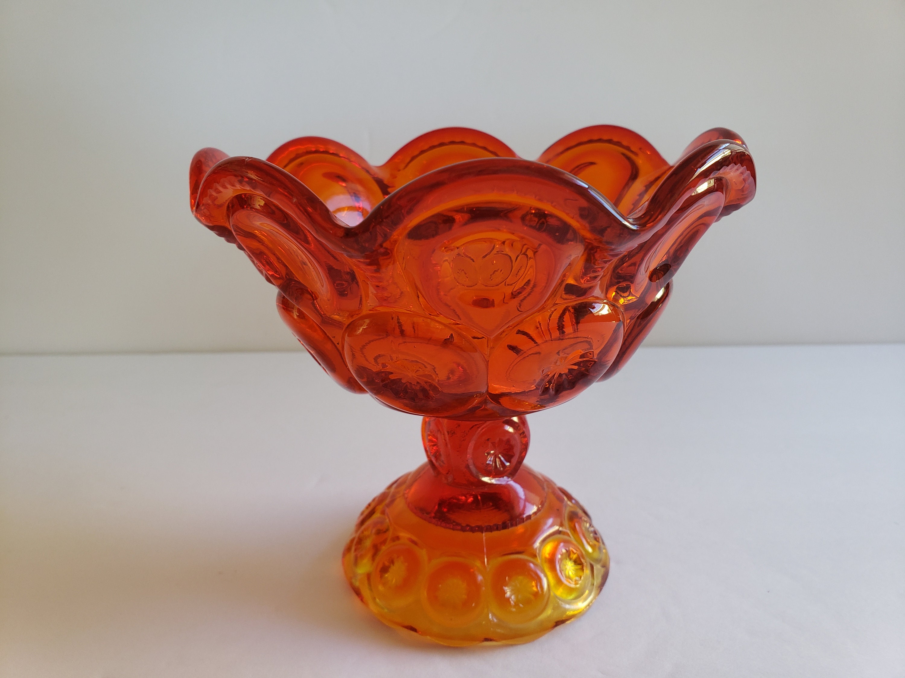 Vintage Amberina Glass Candy Dish Etsy Ireland