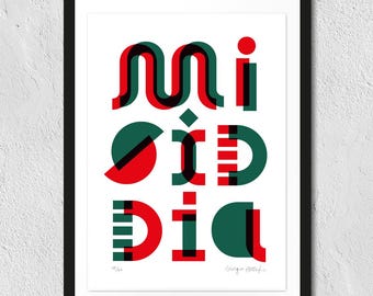 Misiddia - stampa serigrafica 25x35 cm