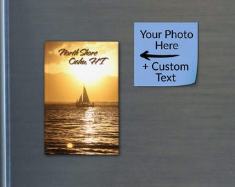 Custom Photo Magnet | 1.75x2.75 Sturdy Button Magnet | Personal Keepsake for Small Gift Under 20