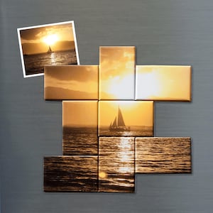 Custom Photo Magnet Puzzle | Easy or Difficult | Personalized Keepsake