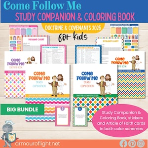 Come Follow Me 2025, Kid's Doctrine and Covenants Workbook FULL BUNDLE,  Kids Scripture study, LDS Primary, Children's Coloring Books