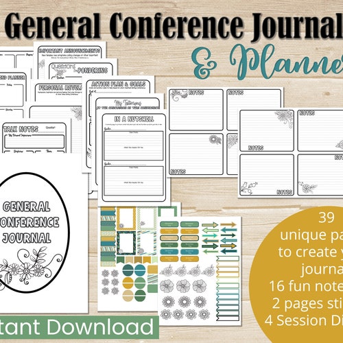 General Conference Journal LDS Printable Journal - Etsy