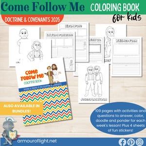 Vieni e seguitami 2025, libro da colorare Dottrina e Alleanze, pagine da colorare della scuola primaria LDS, quaderno di studio delle Scritture per bambini, storia della chiesa LDS