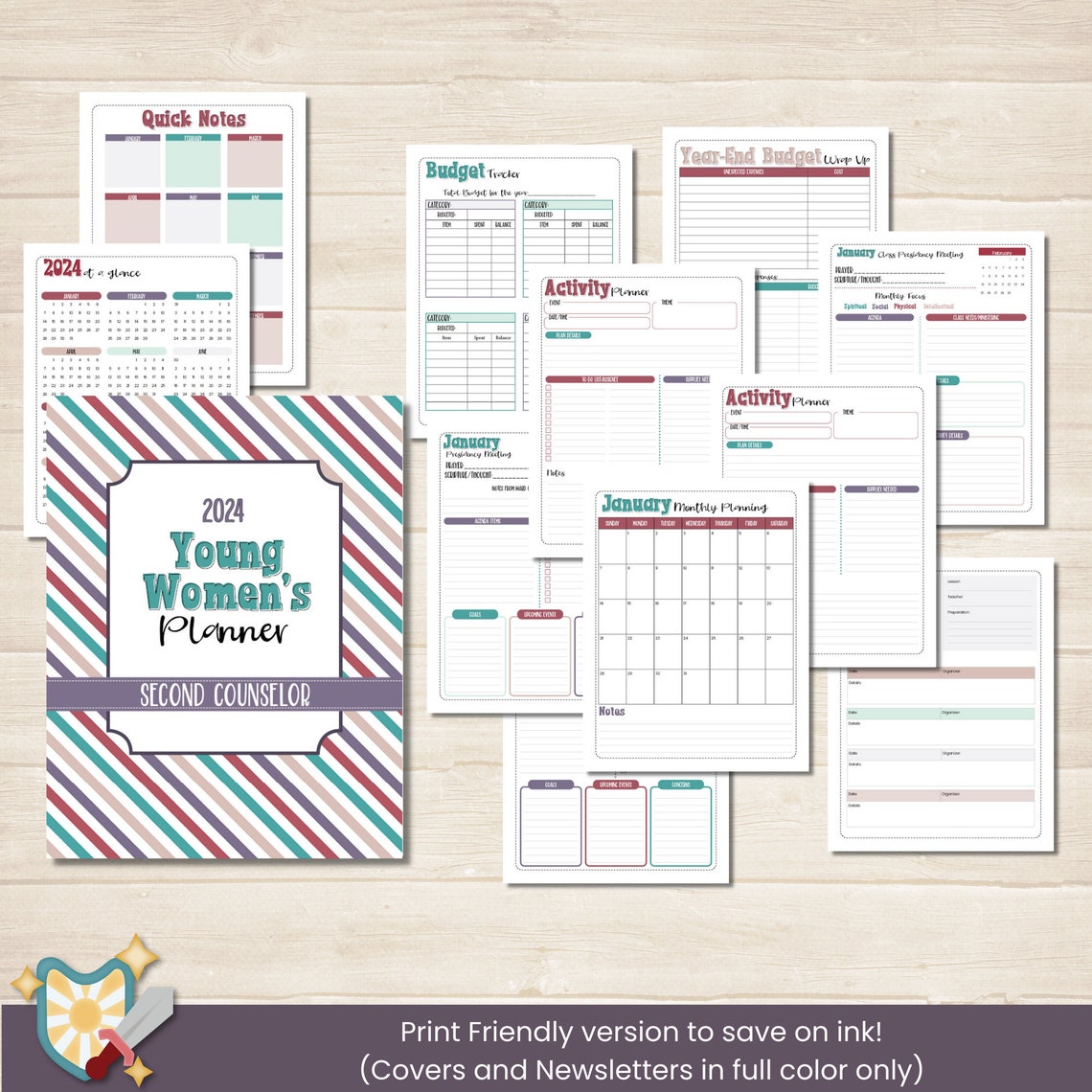 2024 LDS Young Women's Planner, YW Presidency Binder, 2023 Young Woman ...