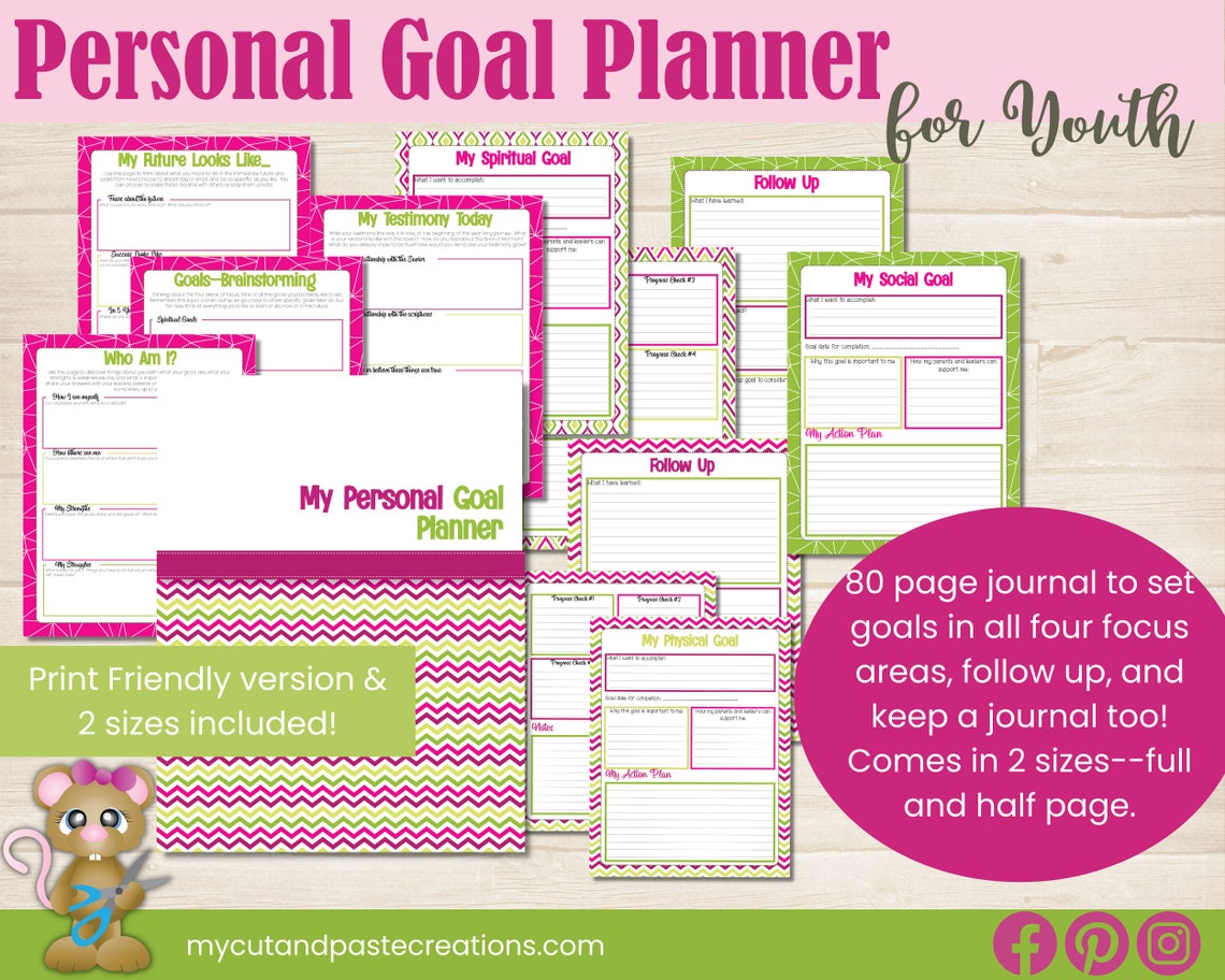 LDS Youth Goal Planner 2023 Children and Youth Program Goal Etsy