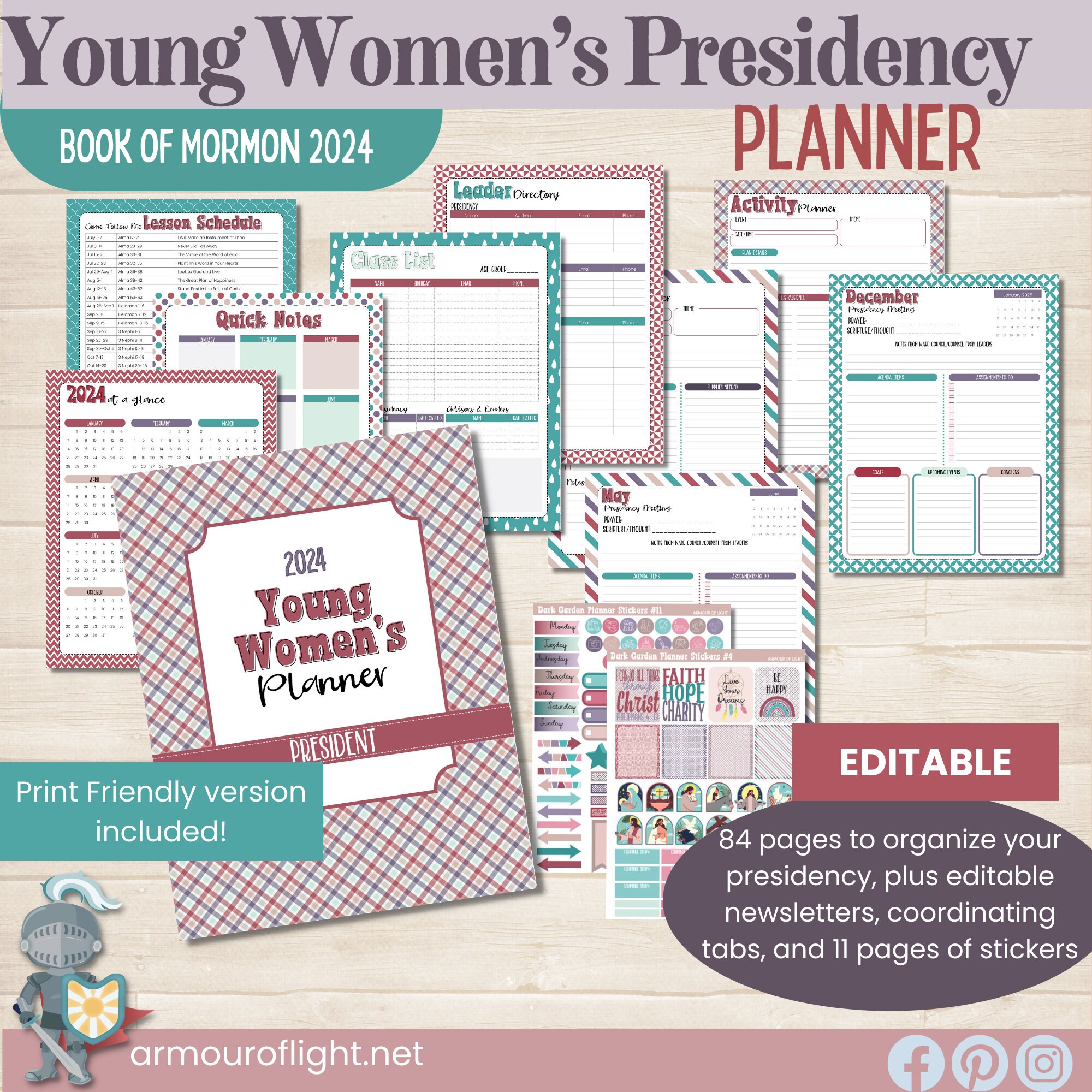 2024 LDS Young Women's Planner, YW Presidency Binder, 2023 Young Woman ...