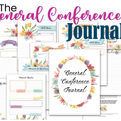 General Conference Journal LDS Printable Journal - Etsy