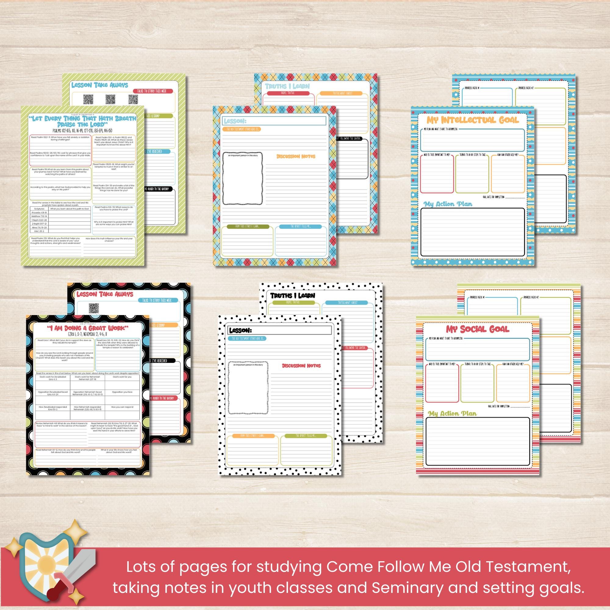 2026 LDS Youth Come Follow Me BUNDLE, Old Testament Scripture Journal ...