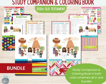 2026 Come Follow Me Old Testament FULL BUNDLE, Kid's scripture study, Children's coloring book