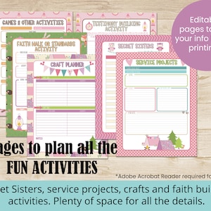 Girl's Camp Planner - LDS Young Women - Camp Director Planner - Youth ...