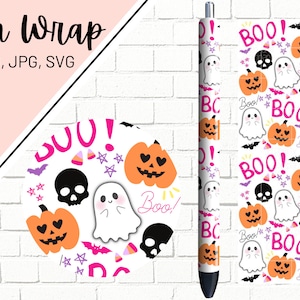 Halloween Pen Wrap, Spooky Pen Wrap, Skeleton Pen Wrap, Pumpkin Pen Wrap, Cute Pen Wrap, Pen Wrap PNG, Pen Wrap Design, Pen Wrap Sublimation