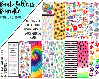 Pen Wrap Bundle, Nurse Pen Wrap, Dog Pen Wrap, Teacher Pen Wrap, Autism Pen Wrap, Epoxy Pen Wrap, Pen Wrap SVG, Pen Wrap PNG, Pen Wrap File