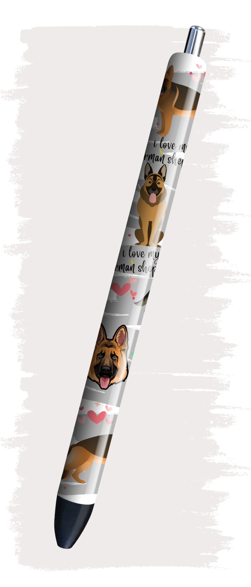 Dog Pen Wrap German Shepherd Dog Pen Wrap Glitter Pen Wraps Etsy