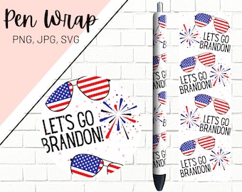 Let's Go Brandon Pen Wrap, Sleepy Joe Pen Wrap, USA Pen Wrap, America Pen Wrap, Patriotic Pen Wrap, Pen Wrap SVG, Pen Wrap PNG, Pen Wrap
