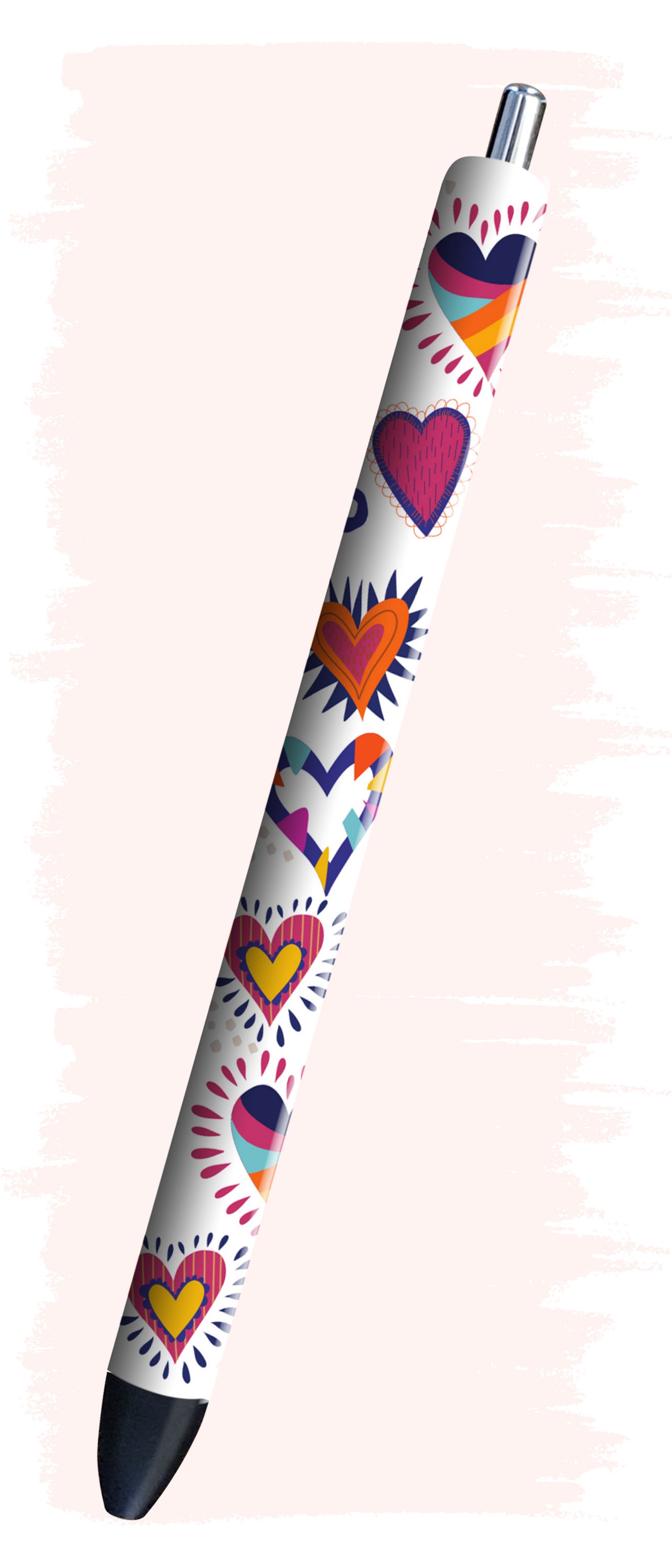 Heart Pen Wrap Hearts Pen Wrap Heart SVG Glitter Pen Wraps Etsy