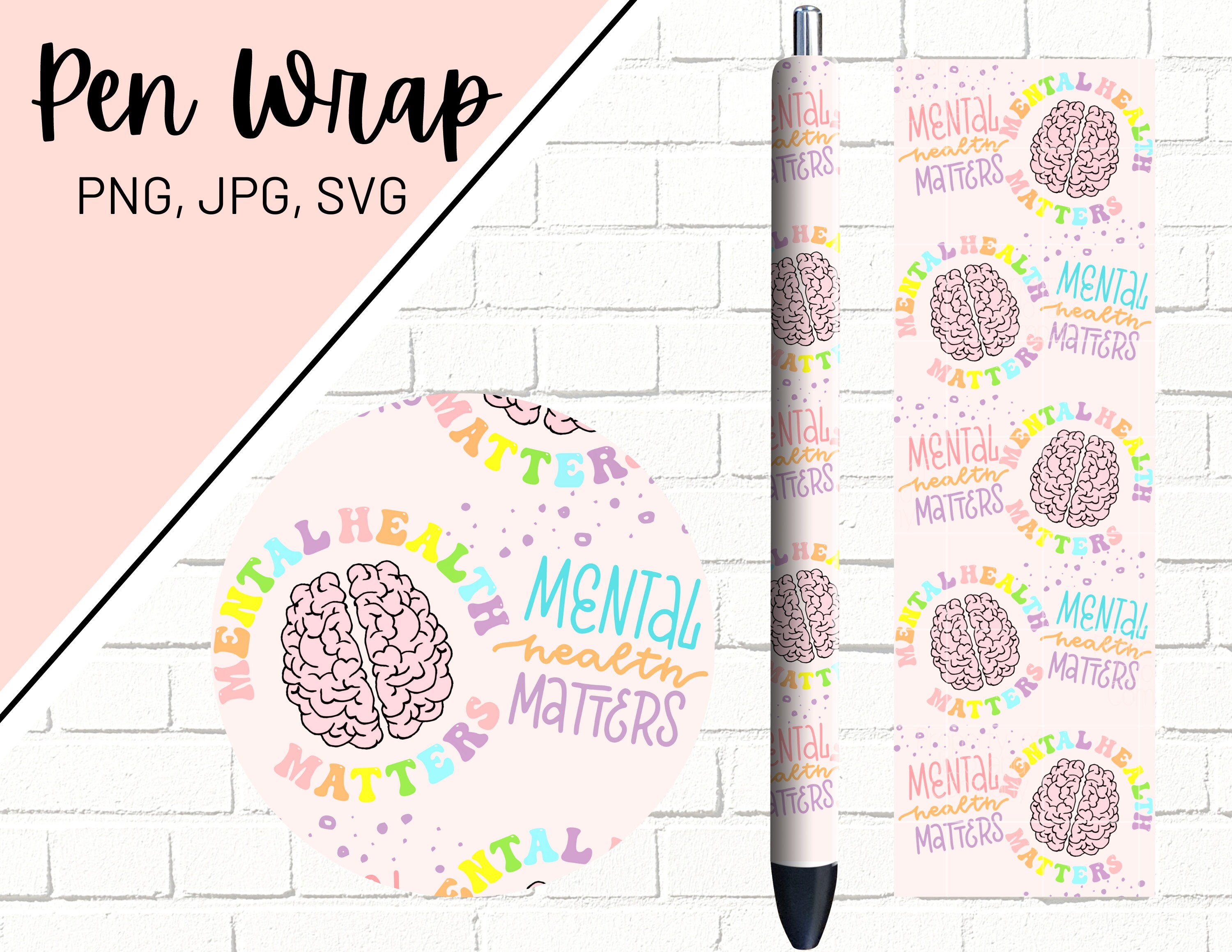 Mental Health Pen Wrap Mental Health Awareness Pen Wrap Etsy