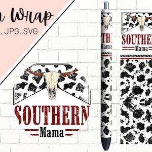 Country Western Pen Wrap, Cowboy Pen Wrap, Desert Pen Wrap, Southern Mama Pen Wrap, Cowhide Inkjoy Pen Wrap, Cowgirl Pen Wrap, Pen Wrap PNG