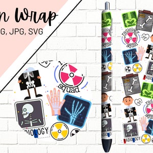 Radiology Pen Wrap, Medical Pen Wrap, Imaging Pen Wrap, Radiologist Pen Wrap, Epoxy Pen Wrap, Pen Wrap PNG, Pen Wrap SVG, Pen Wrap Template