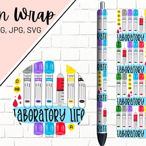 Phlebotomy Pen Wrap, Medical Assistant Pen Wrap, Labor Pen Wrap, Medical Pen Wrap, Lab Tech Pen Wrap, Pen Wrap SVG, Pen Wrap