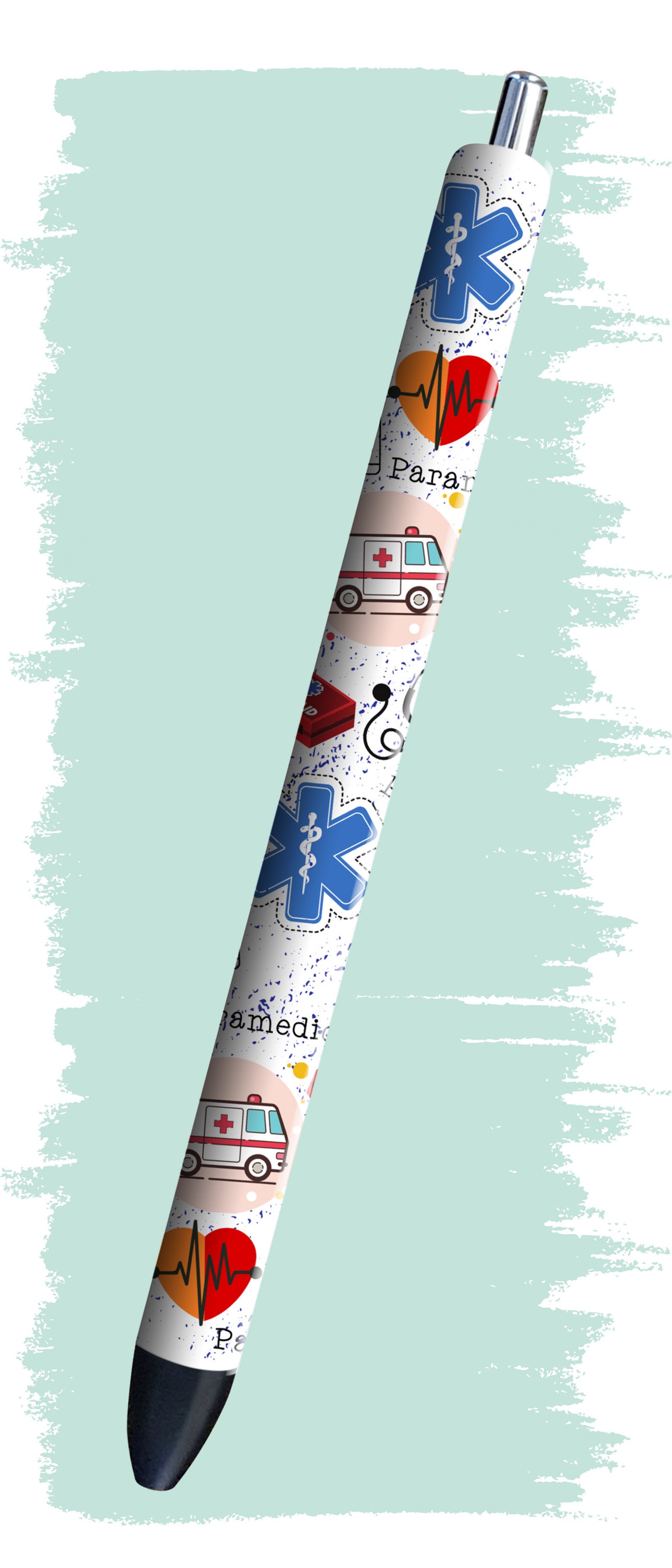 Paramedic Pen Wrap Medical Pen Wrap Glitter Pen Wraps EMT Etsy