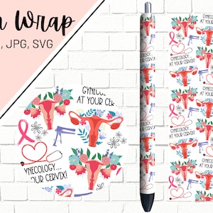 Gynecology Pen Wrap, Gynecologist Pen Wrap, OBGYN Pen Wrap, Medical Pen Wrap, Doctor Pen Wrap, Pen Wrap SVG, Pen Wrap PNG, Pen Wrap File
