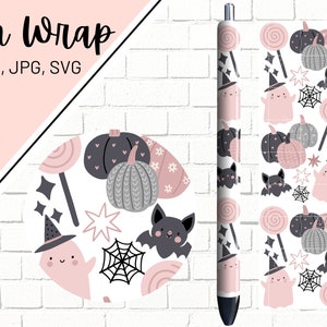 Halloween Pen Wrap, Spooky Pen Wrap, Skeleton Pen Wrap, Pumpkin Pen Wrap, Cute Pen Wrap, Pen Wrap PNG, Pen Wrap Design, Pen Wrap Sublimation