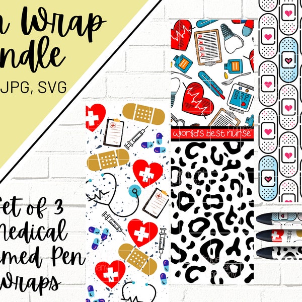 Nurse Pen Wrap, Medical Pen Wrap, Glitter Pen Wraps, Doctor Pen Wrap, Epoxy Pen Wrap, Pen Wrap PNG, Pen Wrap Design, Pen Wrap Waterslide